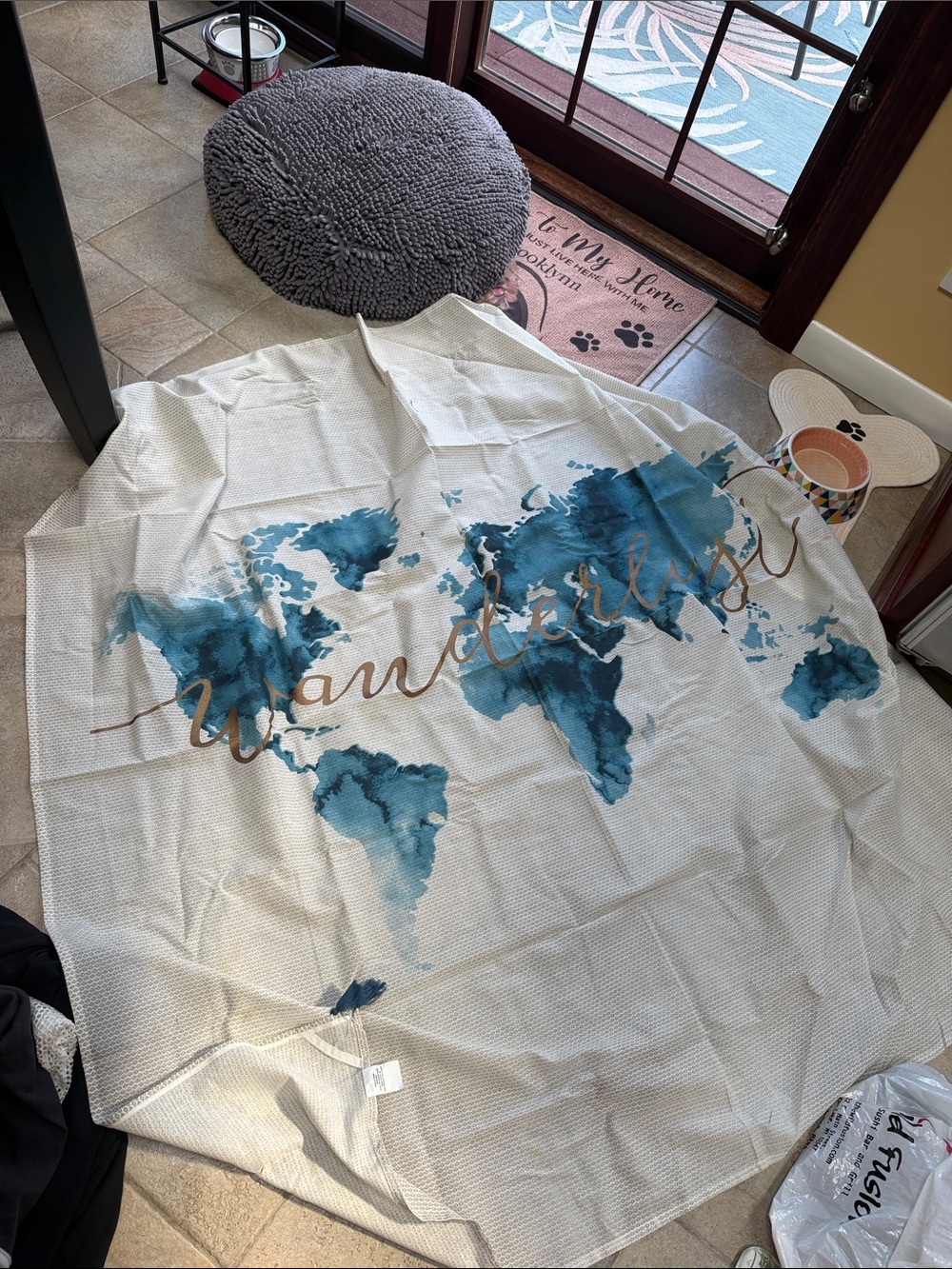 Wanderlust World Map tapestry